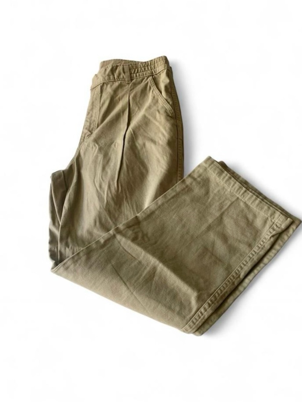 L.L.Bean Pathfinder khaki trousers size 32 x 29 pants pleated front workwear